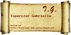 Toperczer Gabriella névjegykártya