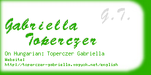 gabriella toperczer business card